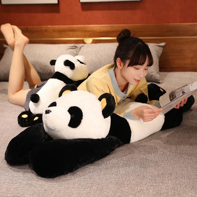 50cm Giant Panda Plush Toys Soft Sleep Pillow Cartoon Animal Bear Stuffed Baby Doll Classic Kids Birthday Christmas Gifts