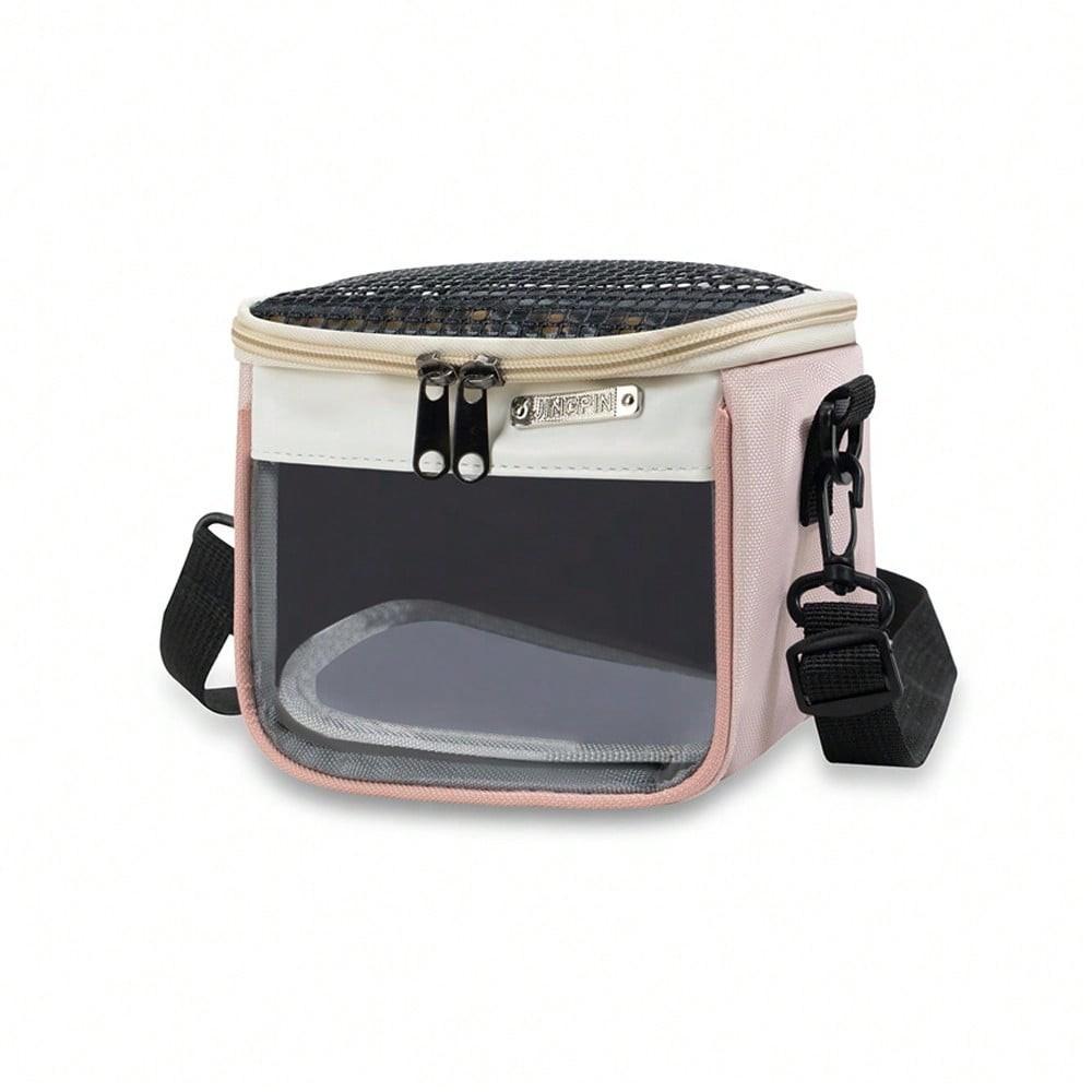 1PC Small Pet Outdoor Carrier Single-Shoulder Backpack, Breathable Carrying Bag for Birds Hamsters, Squirrels & Small Animals in All Seasons, Portable Outdoor Travel Tote Outside