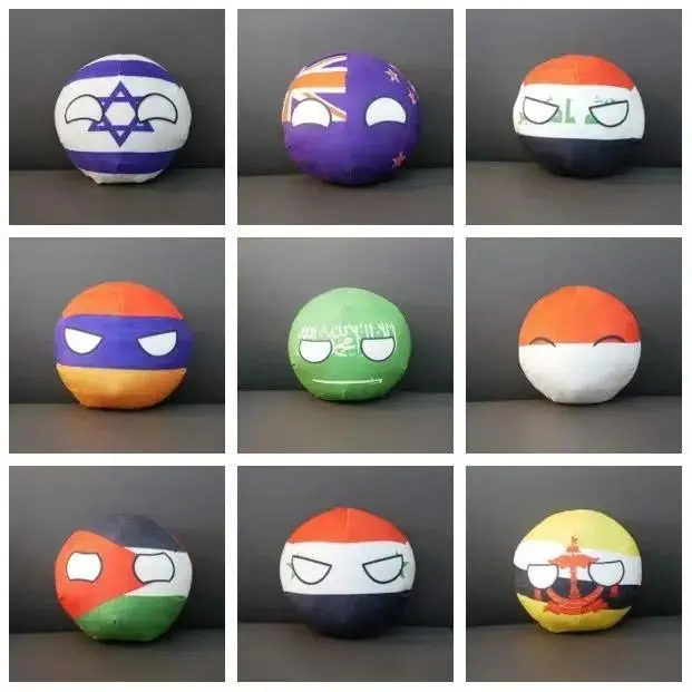 8/20cm Polandball Plush pendant New Zealand moldova Saudi Arabia Iraq Israel Countryballs Toy Gift