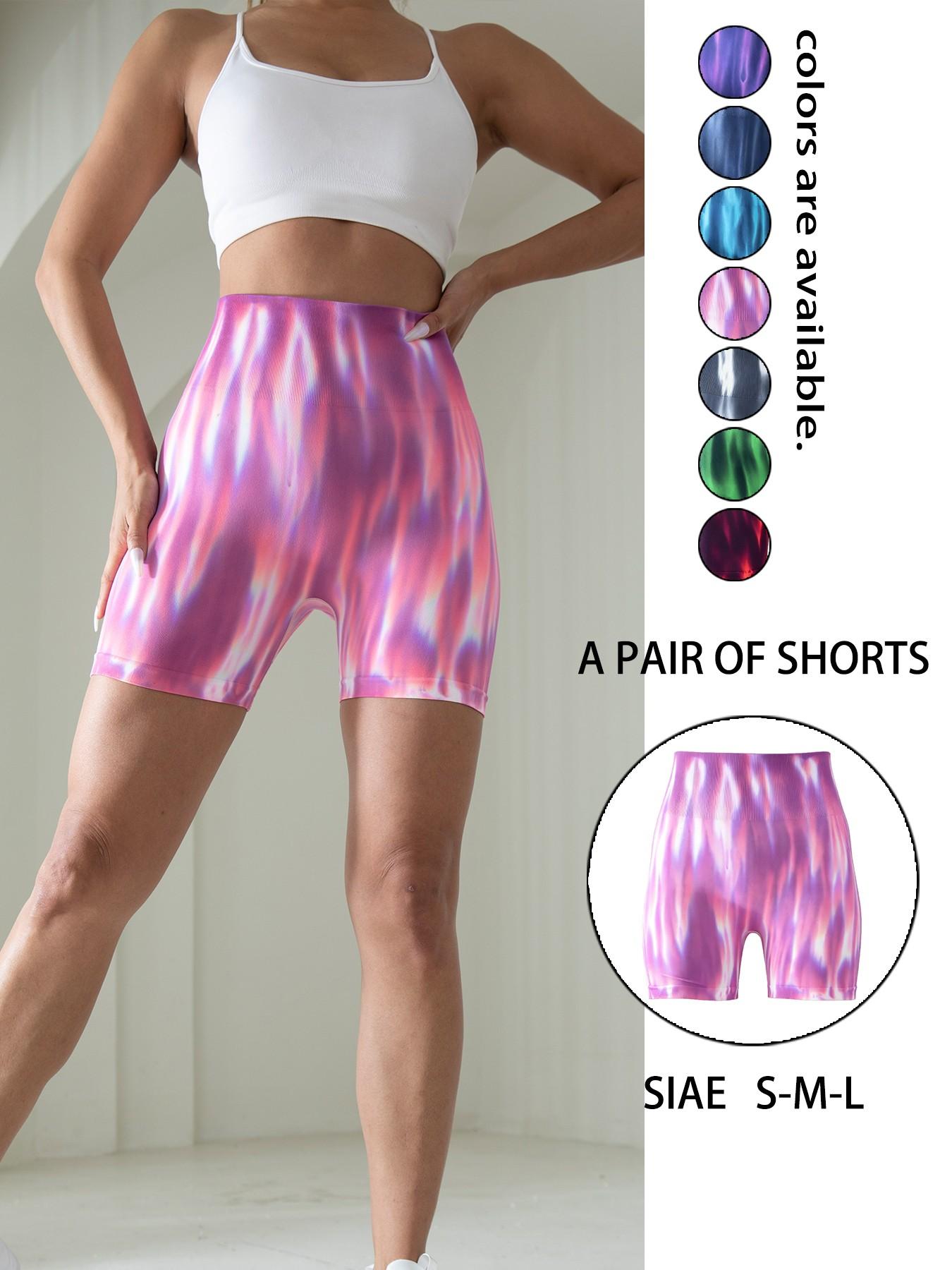 Aurora Shorts for Women, High Waist Yoga Pants, Anti-Exposure, Butt Lifting, Summer Fitness Wear, Sexy Style, Unlined, Plain Surface