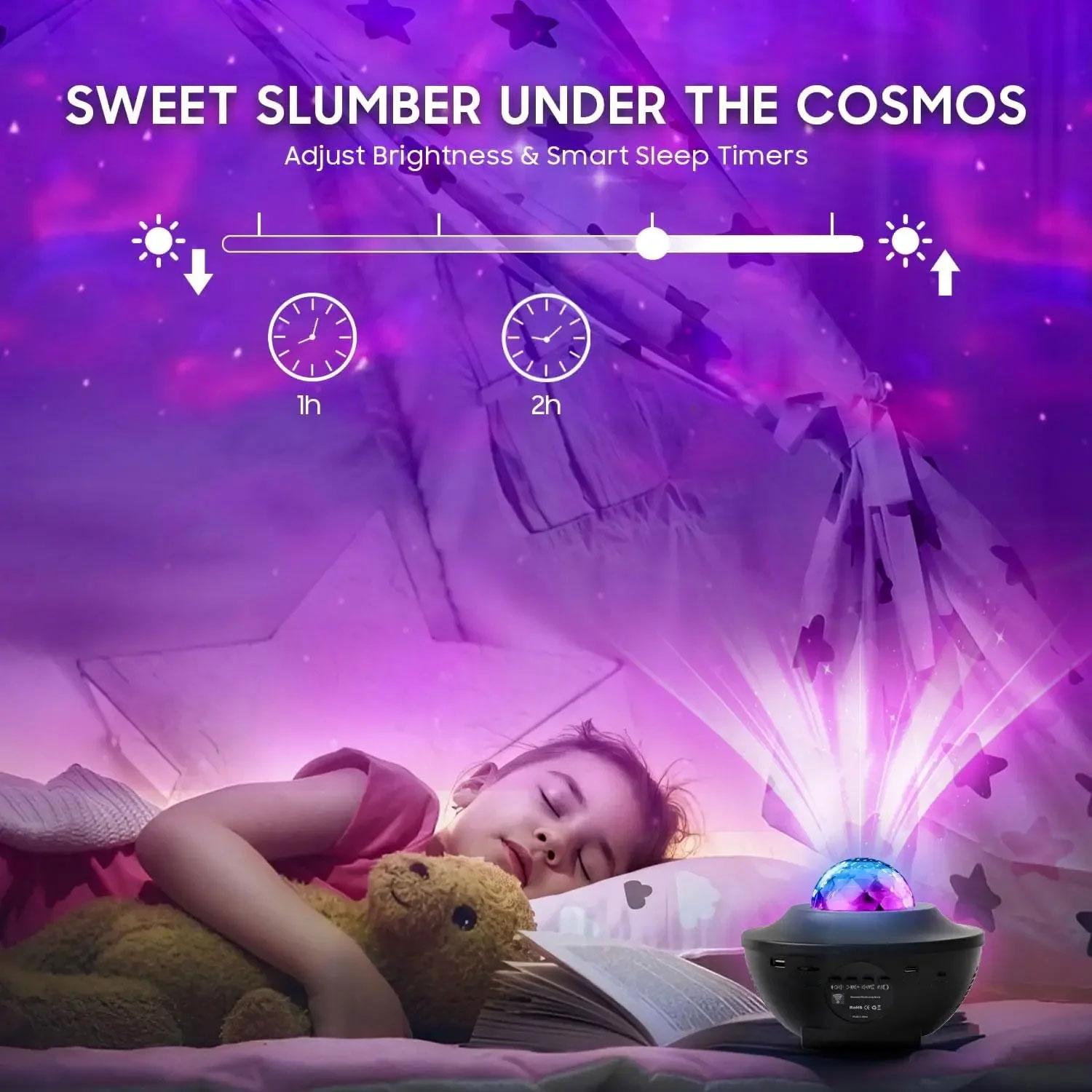 Mini Starry Sky Projector Galaxy Night Light with Bluetooth-compatible Speaker Timer Remote Control Universal Birthday Gift Bedroom Ceiling Home Cinema Game Room Decor