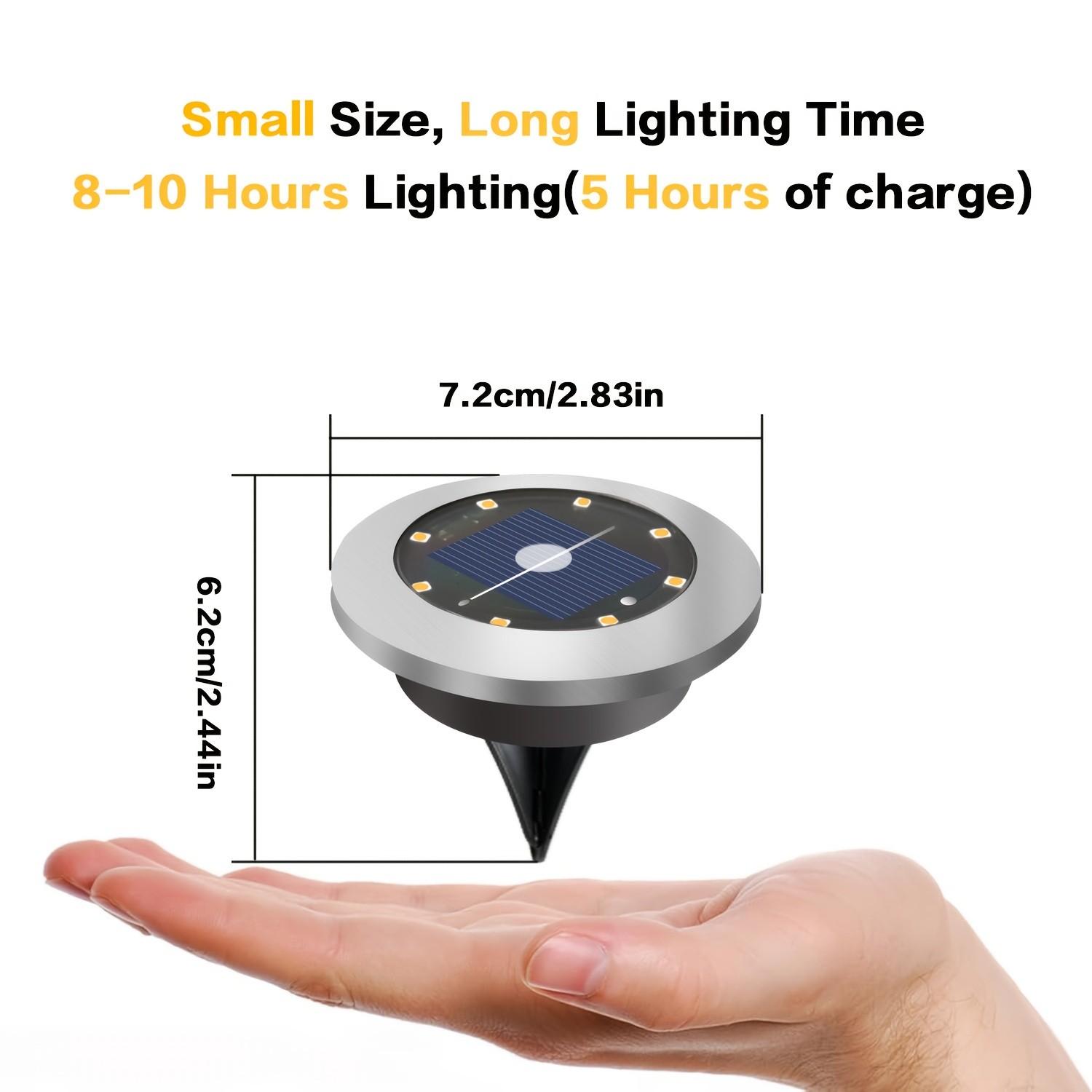 Solar ground lights, Lawn Lights, and Patio Lights — Automatic On/Off, Waterproof Design; Solar Outdoor Light Suitable for Landscape Lighting, Pathways, Courtyards, Patios, Lawns, Pools, and Sidewalks (12-Pack) Solar Outside Lights