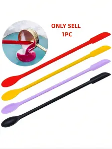 1pc Double-End Silicone Sealing Wax Spatula Tool, Multifunctional Wax Seal Stir Sticks, Heat-Resistant Silicone Scraper For Sealing Wax Spoon Clean, Mixing Resin, Modeling Clay, Art & Craft Projects, Sealing Wax Tools Accessories