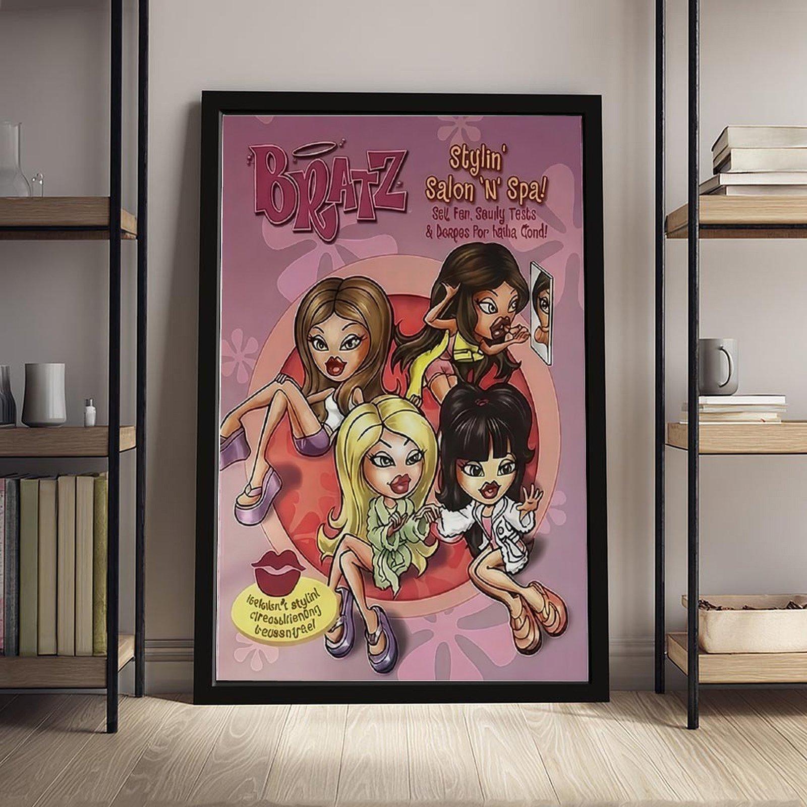 High-Quality Modern Vibrant Cartoon Print Wall Art Poster, Decorative Artwork, Doll Lover Cartoon Girl Home Decor, Art Print, Perfect Gift for Living Room, Bedroom, Office, Canvas Wall Art Painting, Cute Aesthetic Decor for Kids Room Dorm Nursery