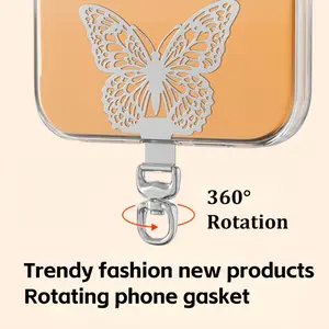 Butterfly 360 °   Rotating Phone Spacer Smartphone Set with Secure Clip-On Wrist Strap Stand, Universal Size, 0.3mm Thickness, an Elegant, Safe, and Stylish Accessory