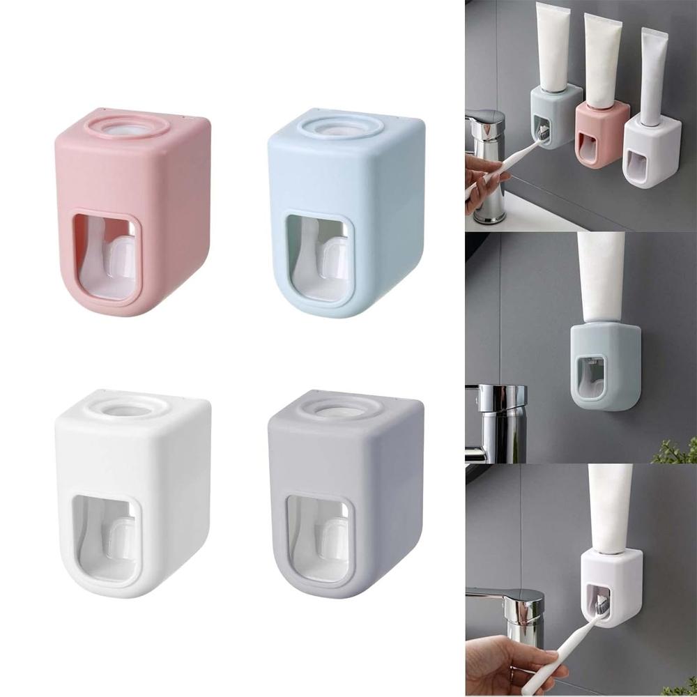 Wall Mounted Toothpaste Squeezer, 1 Count Toothpaste Dispenser, Toothbrush Holder, Bathroom Storage Rack, Bathroom Supplies