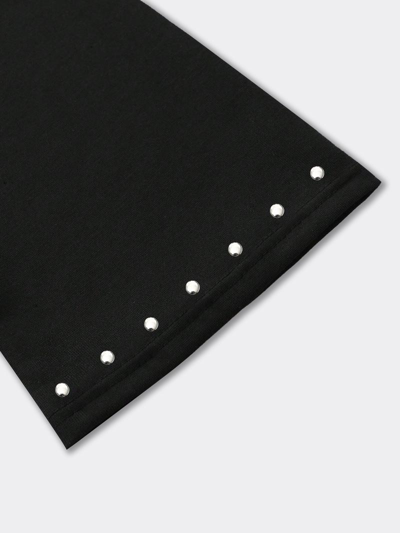 Unisex Graphic Sweatshirt, Short Bell Sleeve Long Sleeve, Jesus Faith Print + Studs Design, Spring & Fall Casual Wear, Street Style