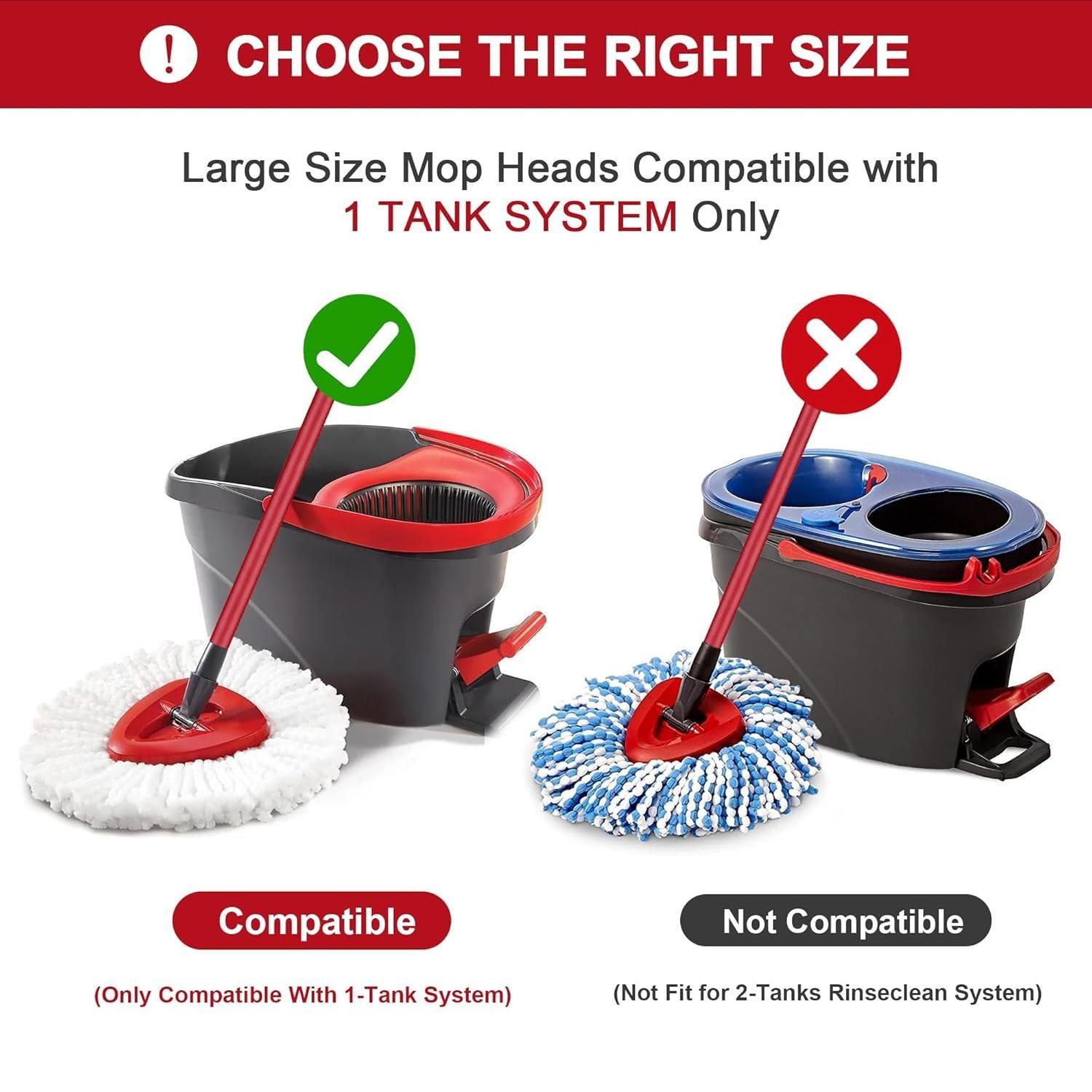 Triangular Mop Head, Fine Fiber Rotating Mop Replacement Head, Household Cleaning Tool for Home Kitchen Bathroom