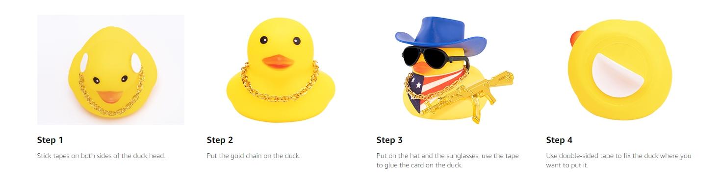 EI Belico(cowboy rubber duck): cool cartoon car Duck Decoration ,jeep ducking,1 Piece