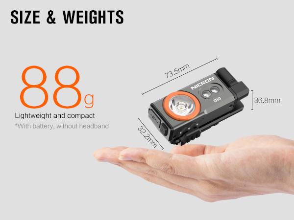 TikTokShopNewYearDeals NICRON D10 Rechargeable LED Headlamp - 500 Lumens, RGB 5 Color Modes, IP54 Waterproof, 360° Rotatable, with Clip & Magnetic Base - Perfect for Hunting, Fishing, Hiking, Camping, Running & Outdoor Adventures High Performance Flashlig