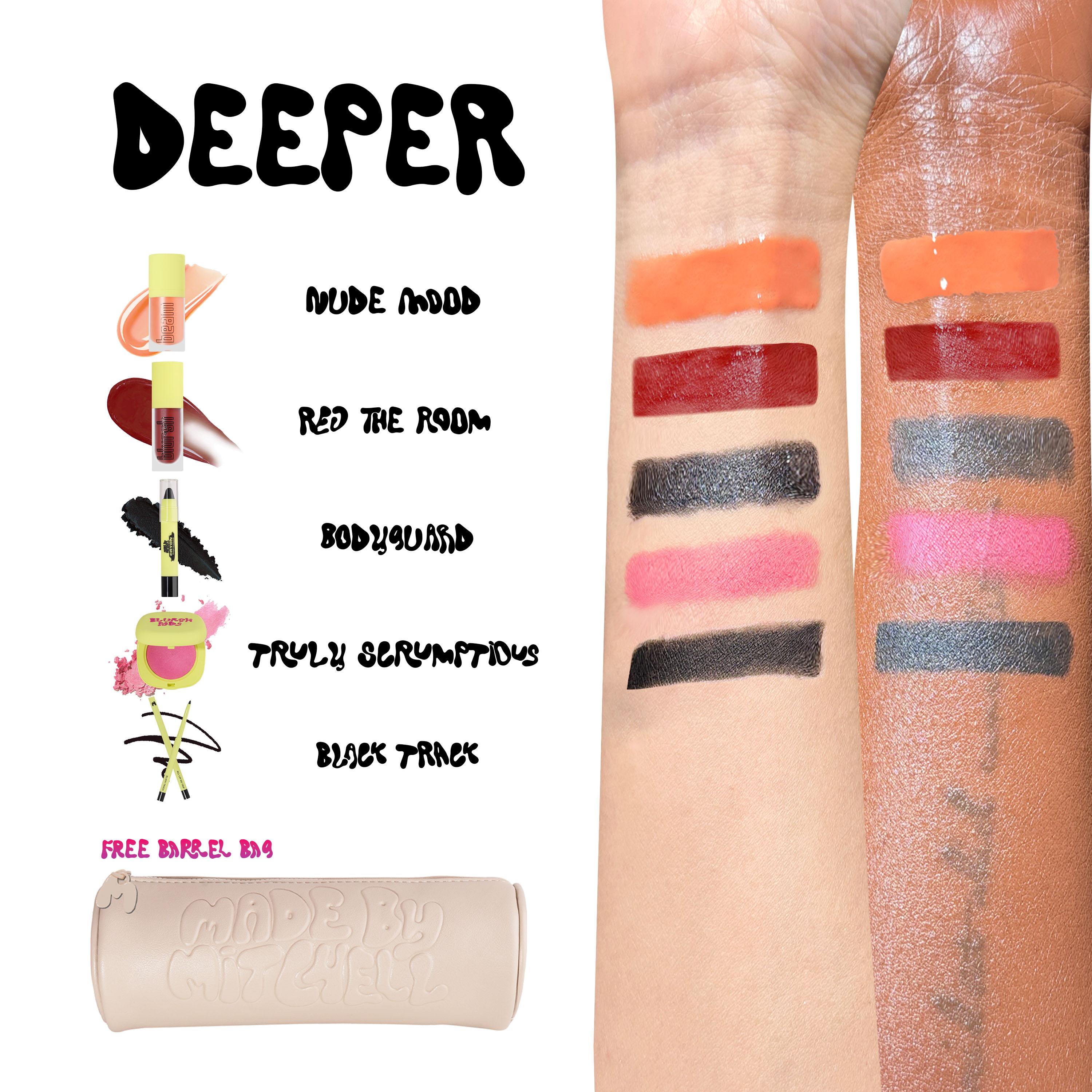 Made by Mitchell the Capsule 5-Piece Face Eye & Lip Kit Sets, Limited Edition Blush Liner & Glow Makeup Bundle, Essential Beauty Kit