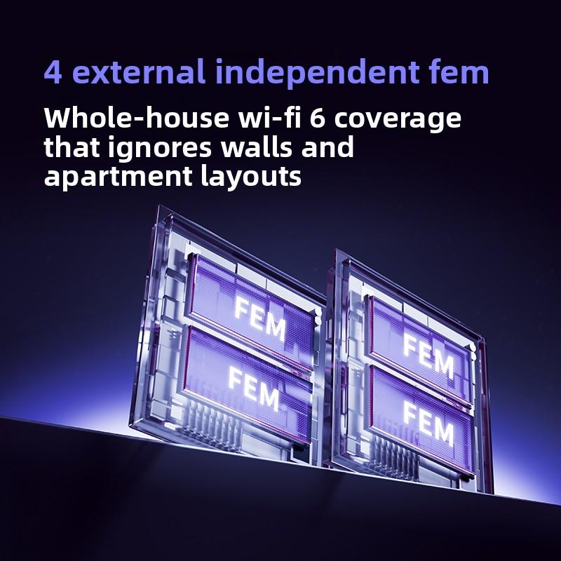 Gigabit WiFi6 Dual-Band Wireless Router with Full Gigabit Wired Ports, Consistent High Speed Output, WiFi6 Boost, Multi-Device Support, Quick Setup Guides, Stable Home Coverage for Large Families, HD Streaming, Long Continuous Operation Capability, Buffer