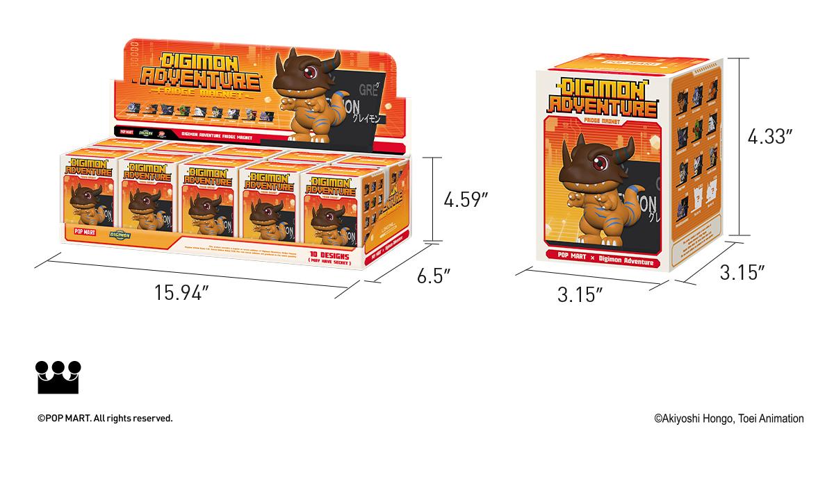 POP MART Digimon Adventure Fridge Magnet Series Figures