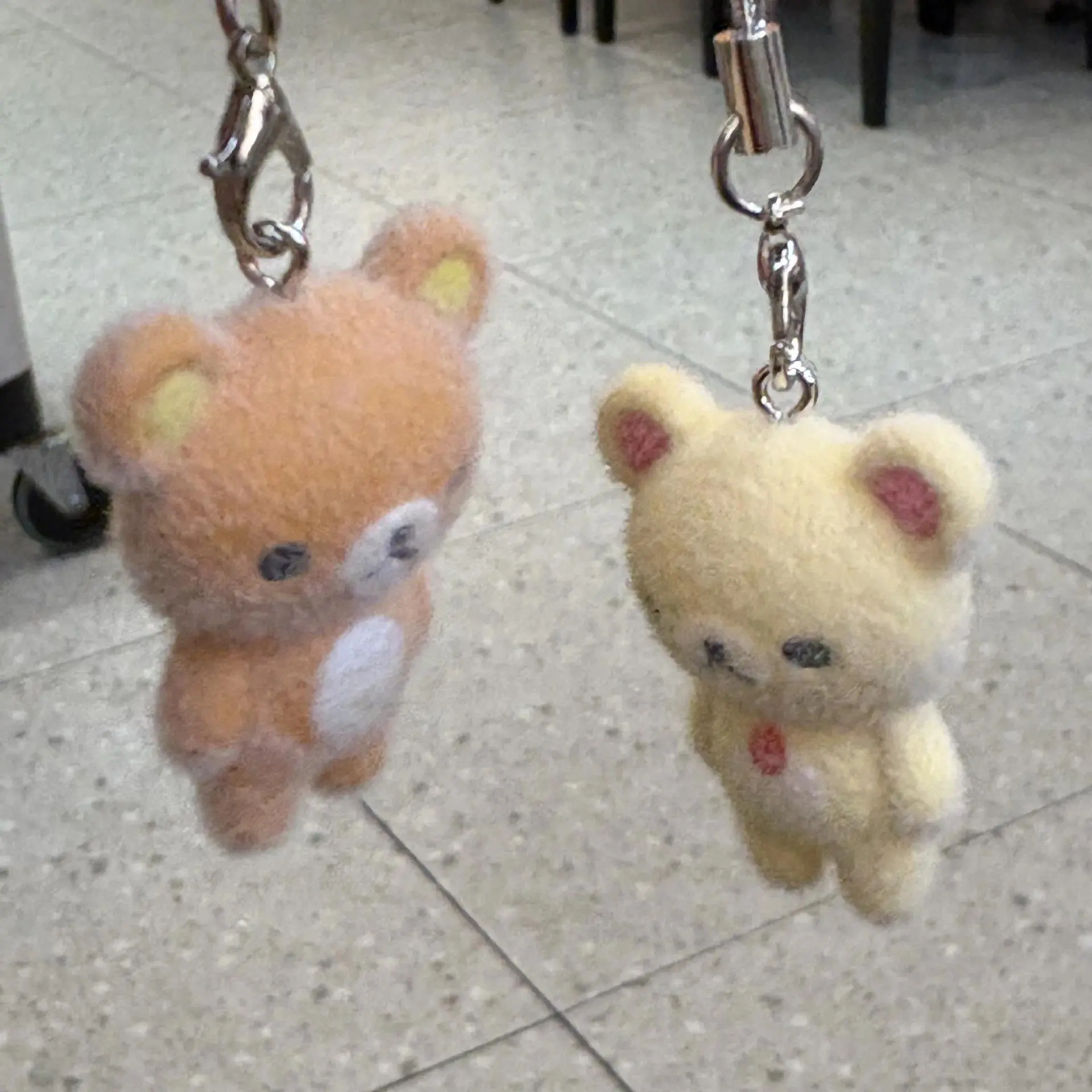 Kawaii Rilakkuma Korilakkuma Keychain Creative Cartoon Phone Chain Backpack Couple Ccd Camera Pendant Doll Friend Birthday Gift