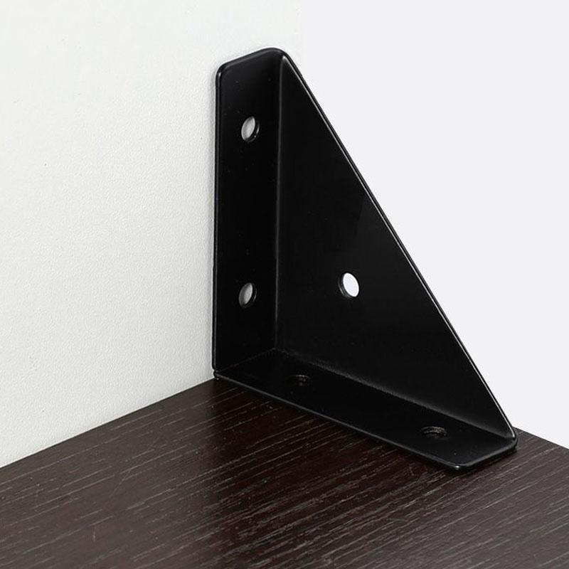 2/5pcs black corner code, fixed bracket, right angled triangle fastener, furniture repair, used for tables, chairs, cabinets, shelves