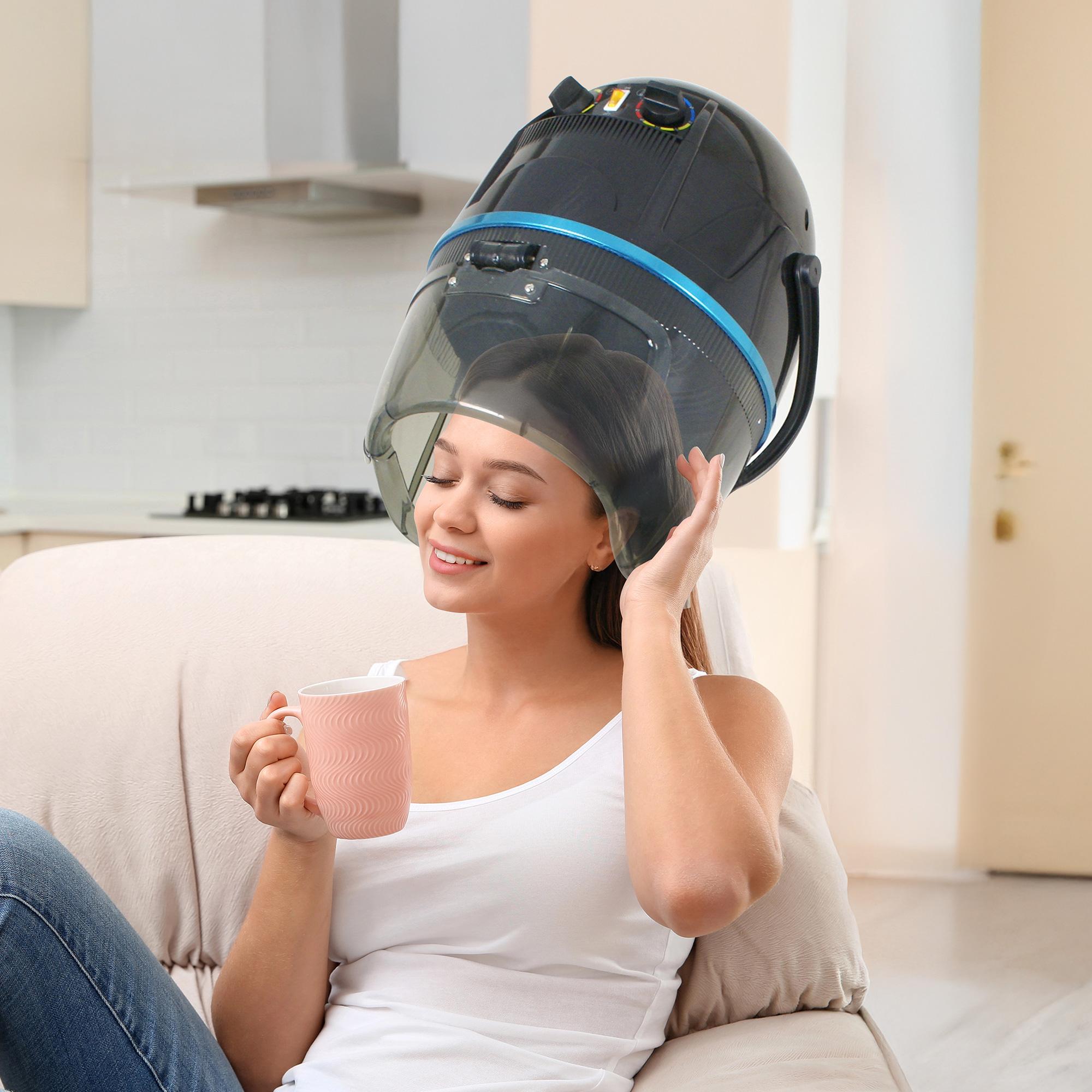 ZENY 1300W Adjustable Hooded Hair Dryer with 360° Swivel Base & 180° Swivel Hood for Home & Salon Use