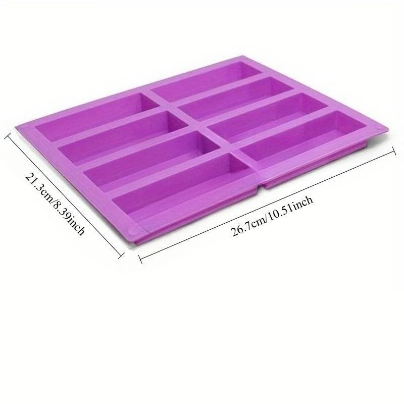 8 Cavity Cake Mold Rectangular Chocolate Silicone Mould Soap Mold Baking Mould Ice Cube Mold DIY Kitchen Tools Decoration Mold