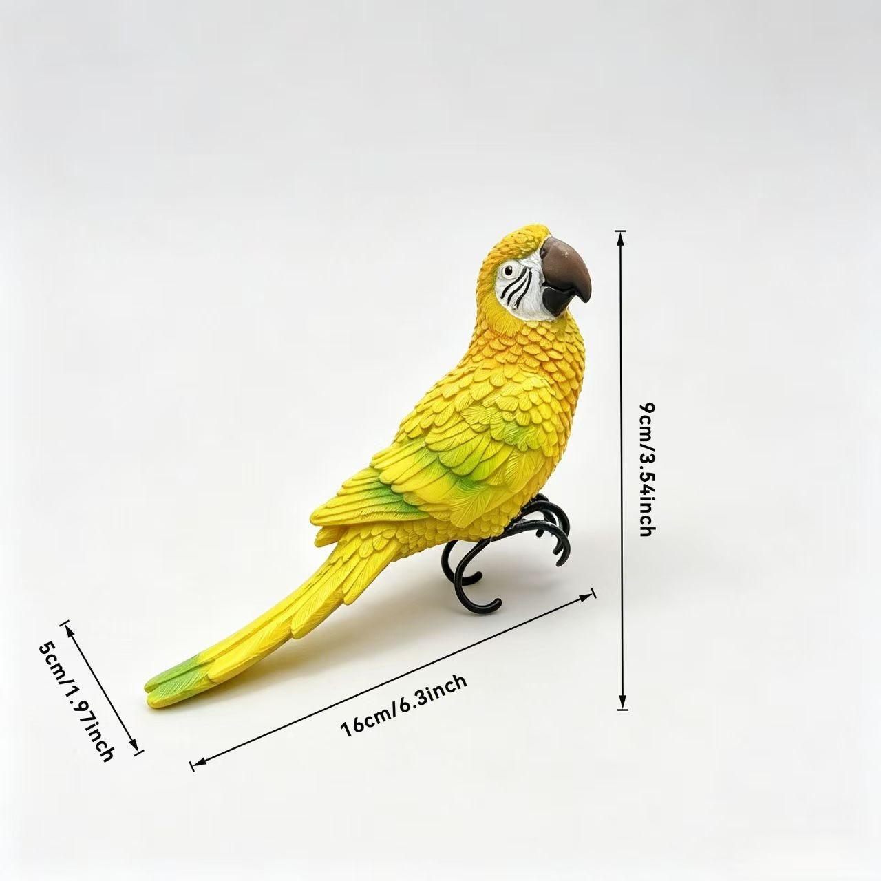 Resin Parrot Bird Home Decor Sculpture, Outdoor Garden Ornament, Durable Resin Material, Perfect for Courtyard Decoration