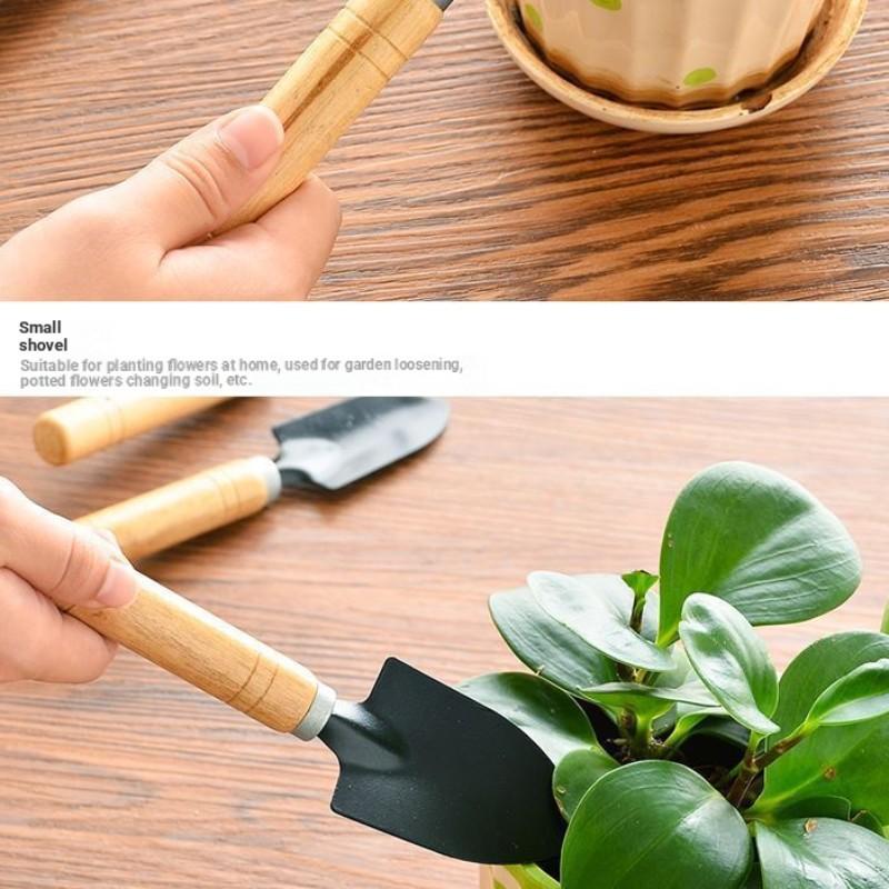 3-Piece Garden Tool Set, Small Shovel Tools for Home Gardening, Planting Vegetables, Flower Potting, Soil Loosening, Iron Spade 3-Piece Garden Tool Set, Small Shovel Tools for Home Gardening, Planting Vegetables, Flower Potting, Soil Loosening, Iron Spade