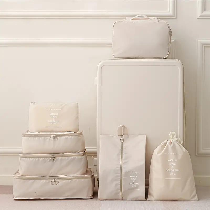 Travel Storage Bag Set, 7 Counts/set Lightweight Luggage Bag, Travel Organizer, Multifunction Travel Storage Bag for Clothes Shoes Makeup Toiletries, Travel Essentials, Boyfriend Gifts, Gifts for Girlfriend