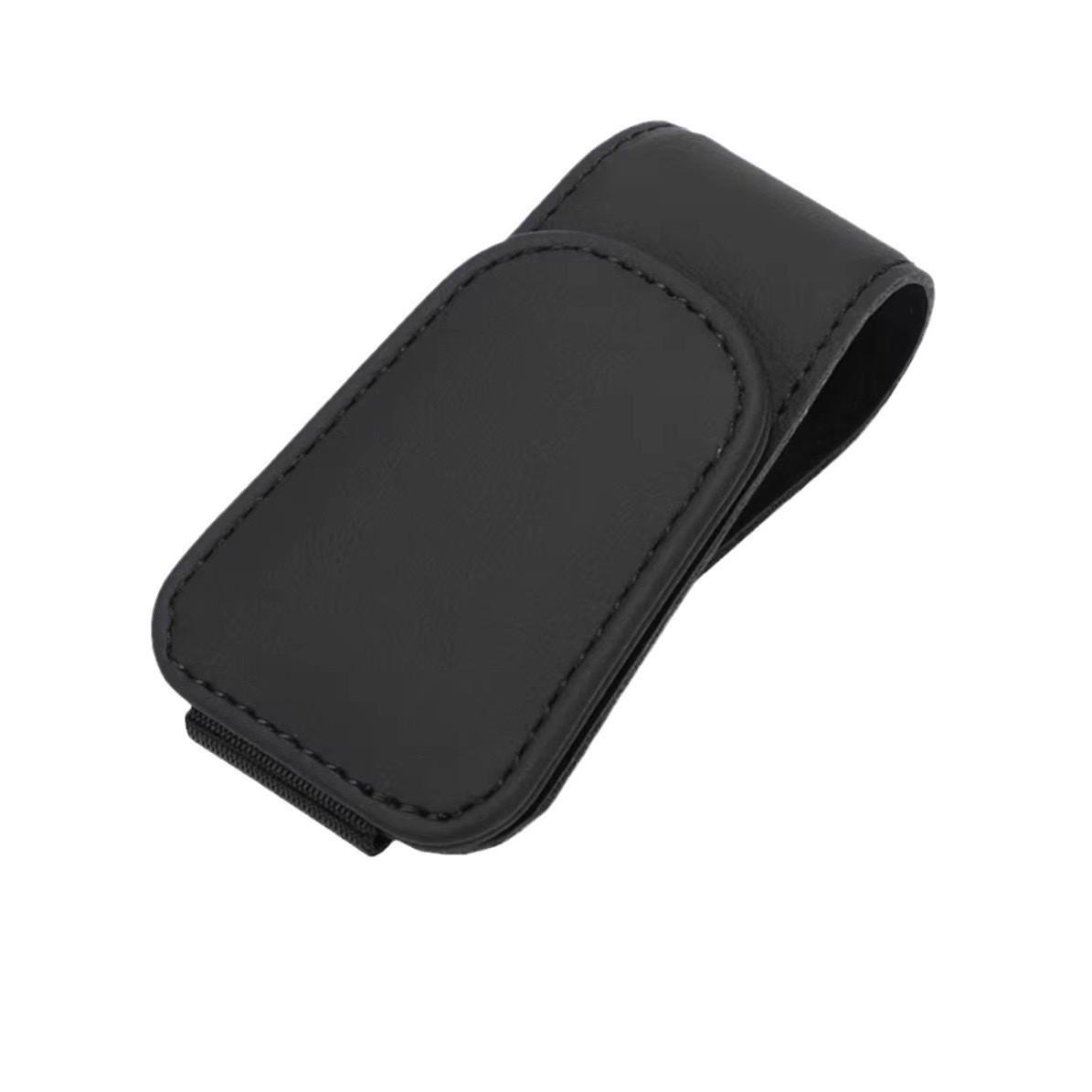 Magnetic PU Leather Car Visor Sunglasses Holder, Sunglasses Organizer for Car, Sunglasses Clip for Car Visor, Car Interior Visor Accessories