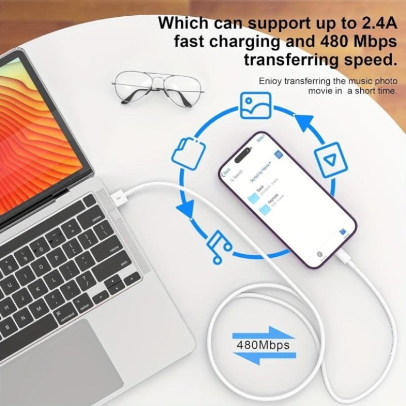 C to Lightning Cable, 1m Type-C Charging Cable, compatible with iPhone 15/14/13/12/11 Pro Max/X/XR/XS/7/8 Plus for fast charging, USB-C data syncing and charging, durable design, suitable for everyday use Smartphone