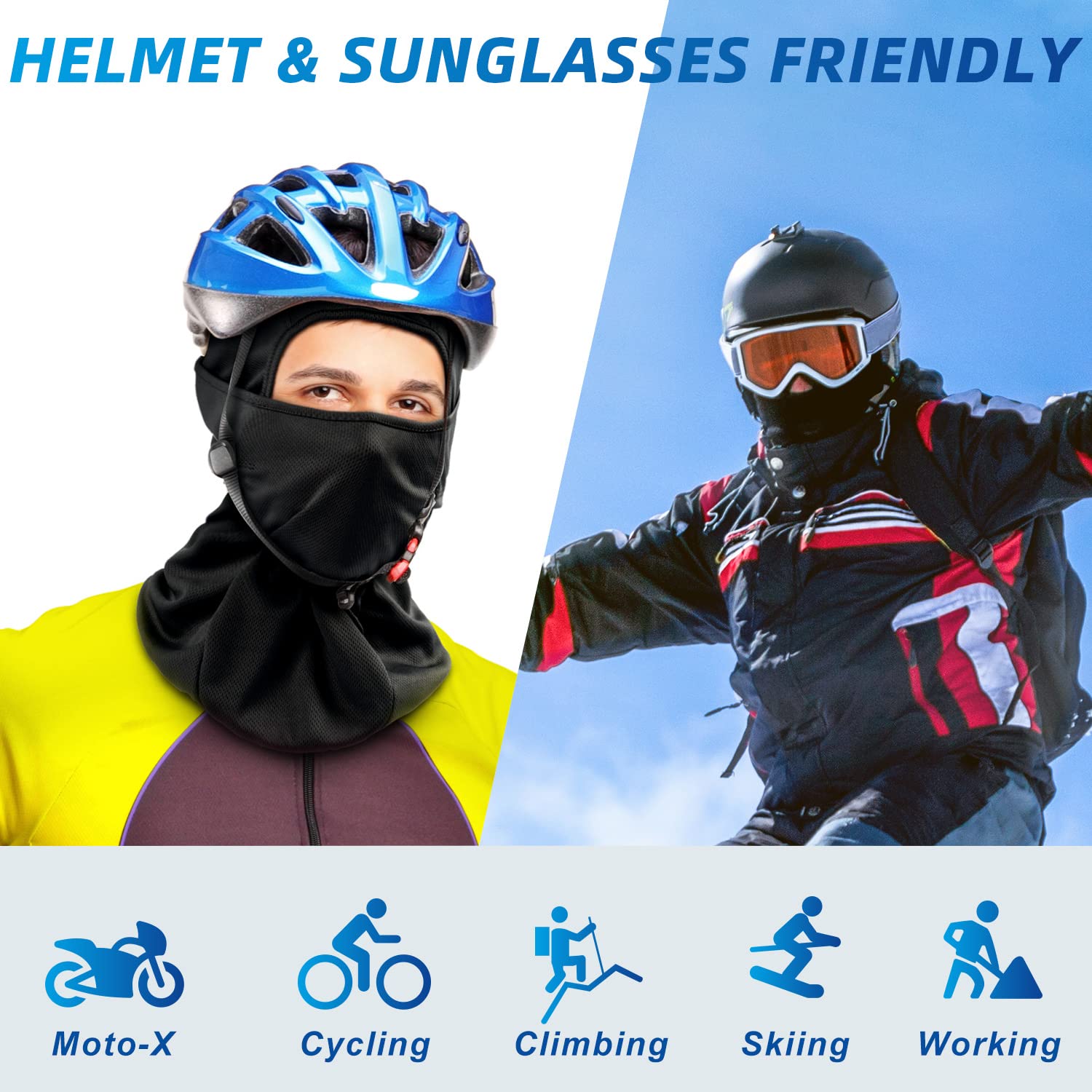 Ski Mask for Men Balaclava Face Mask Women Summer Shiesty Mask Full Head Masks for Motorcycle Helmet Football UV Protection Fishing Hiking