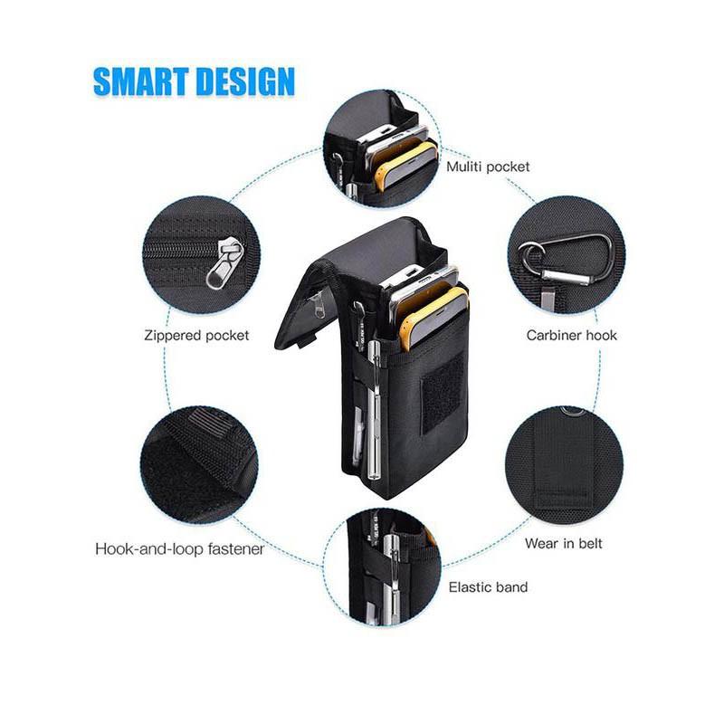 Men's Solid Color Belt Bag, Versatile Bag, Multi-functionalPhone Wallet Bag, Phone Pouch Card Holder, Side Pouch for Work,Travel, Camping, Barbecue, Rescue, Travel Essentials, WaistBelt Pocket