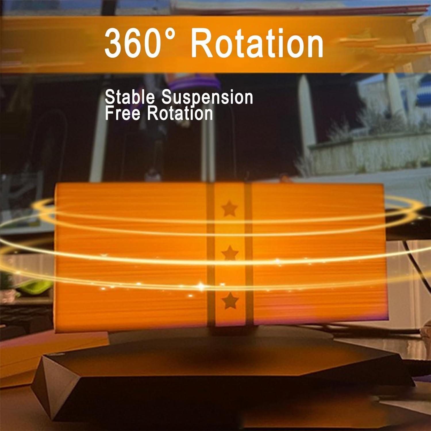 Magnetic Levitation Money Lamp, Mini Floating Table Light with LED Ambiance, Best Gift for Men, Cool Decorative Light (3 Colors)