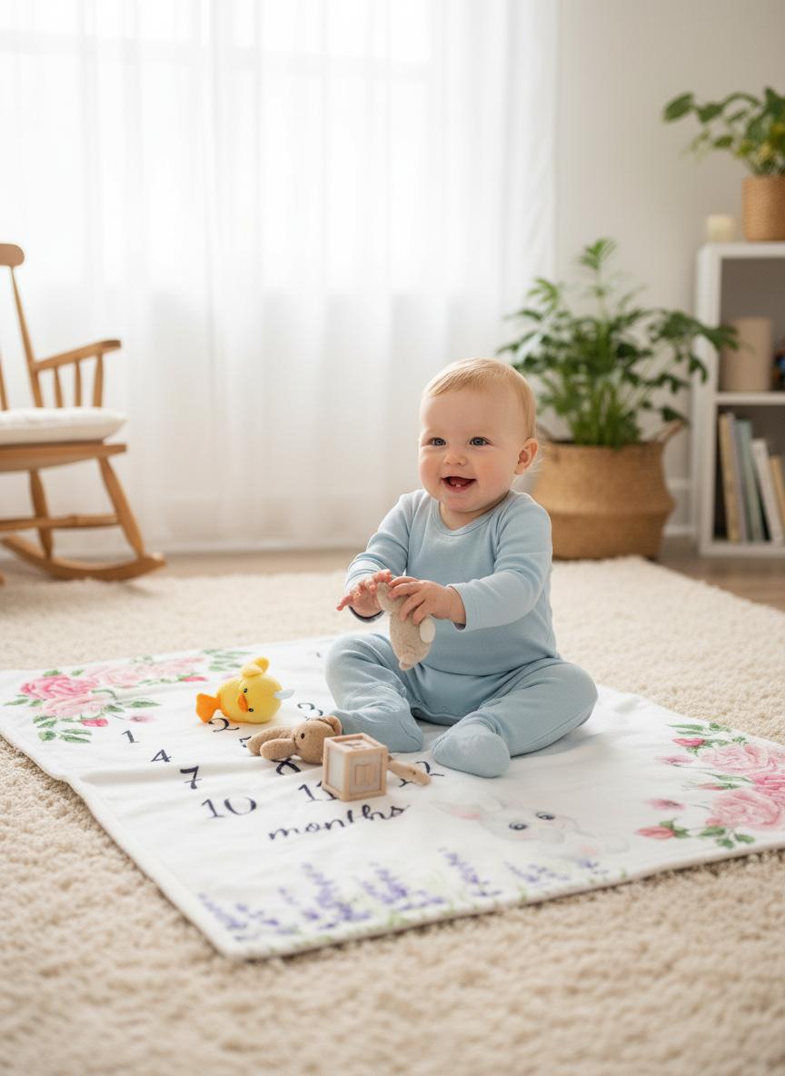 Vmaisi Baby Milestone Blanket Soft Swaddling Photo Prop for Boys Girls 100x80 CM Growth Tracker Baby Shower Gift Vmaisi Baby Milestone Blanket Soft Swaddling Photo Prop for Boys Girls 100x80 CM Growth Tracker Baby Shower Gift