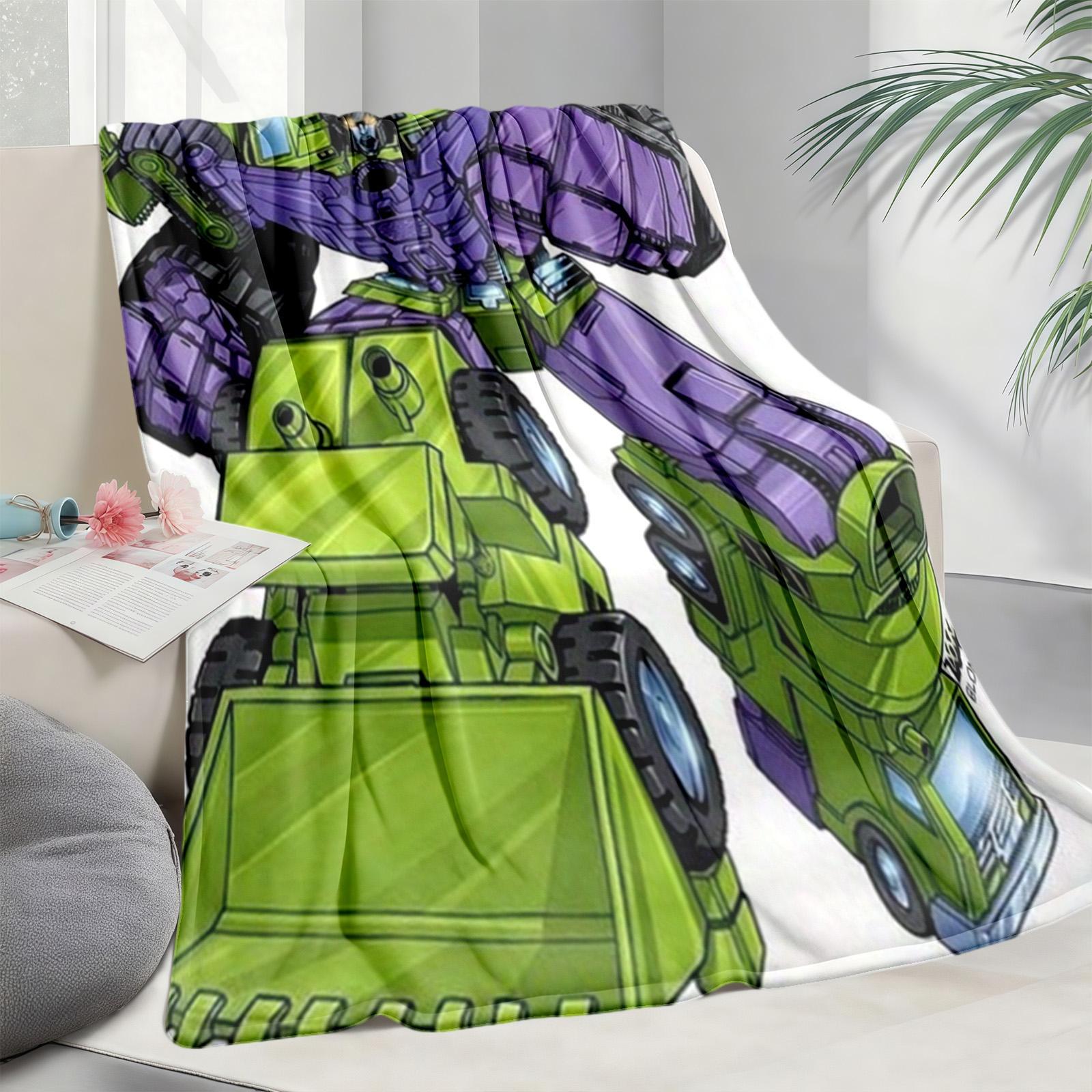 1 piece Transformers: Devastator themed flannel blanket - All-season flannel blanket, suitable for sofas and beds, super soft and comfortable, modern design style, digitally printed pattern, 100% polyester material, machine washable, suitable for