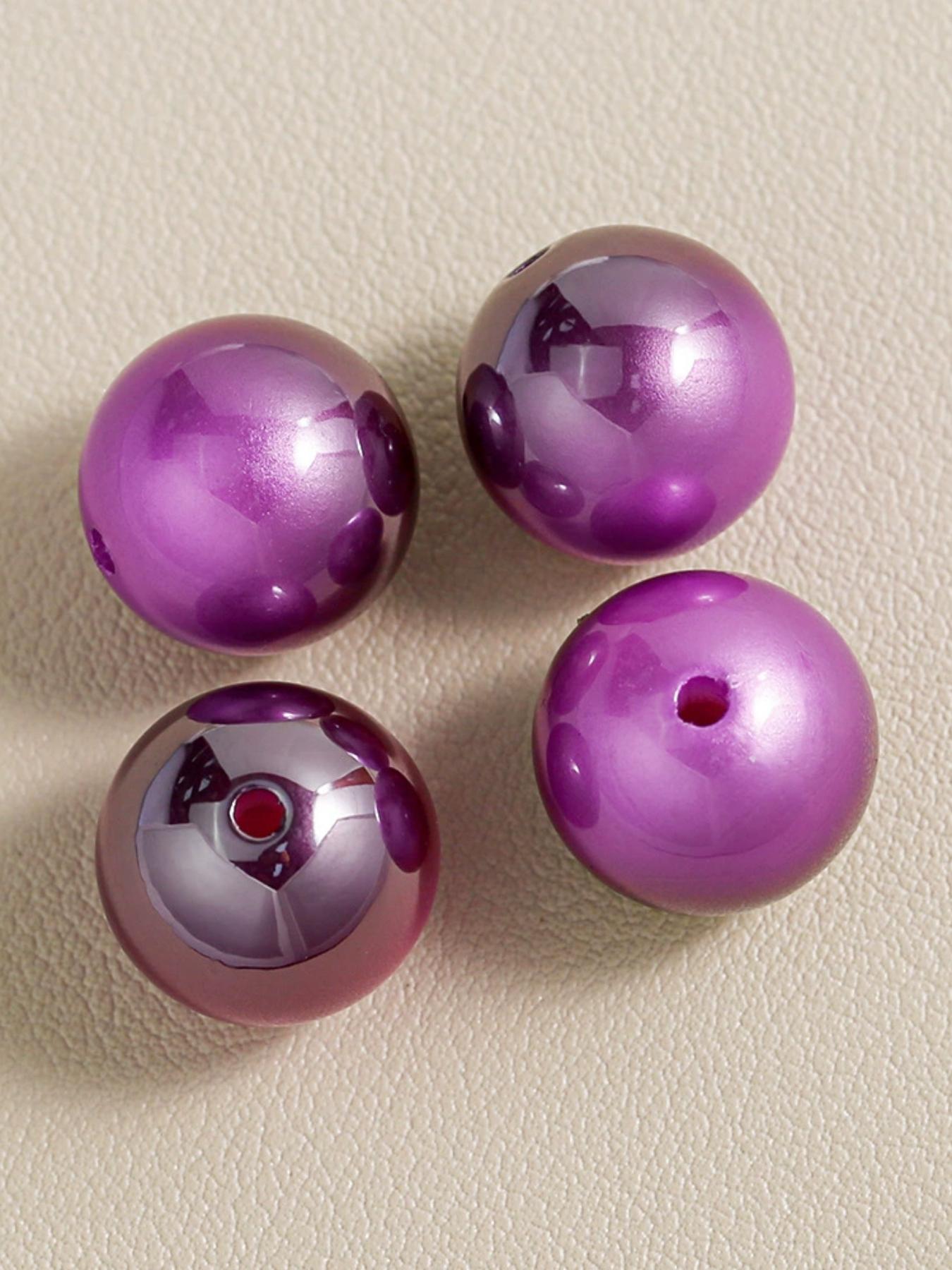 200/30pcs Bead Set for Handmade Jewelry, Mabe Two-Tone Plated Beads, Ombre Solid Color Round Beads, DIY Bracelet Phone Chain Accessories