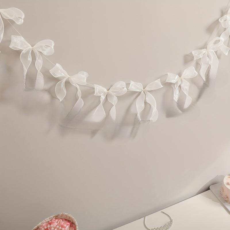 Bow Pull String Birthday Party Decoration, Valentine's Day Wedding Party Background Decor, Banner Festival Gathering Wall Decor
