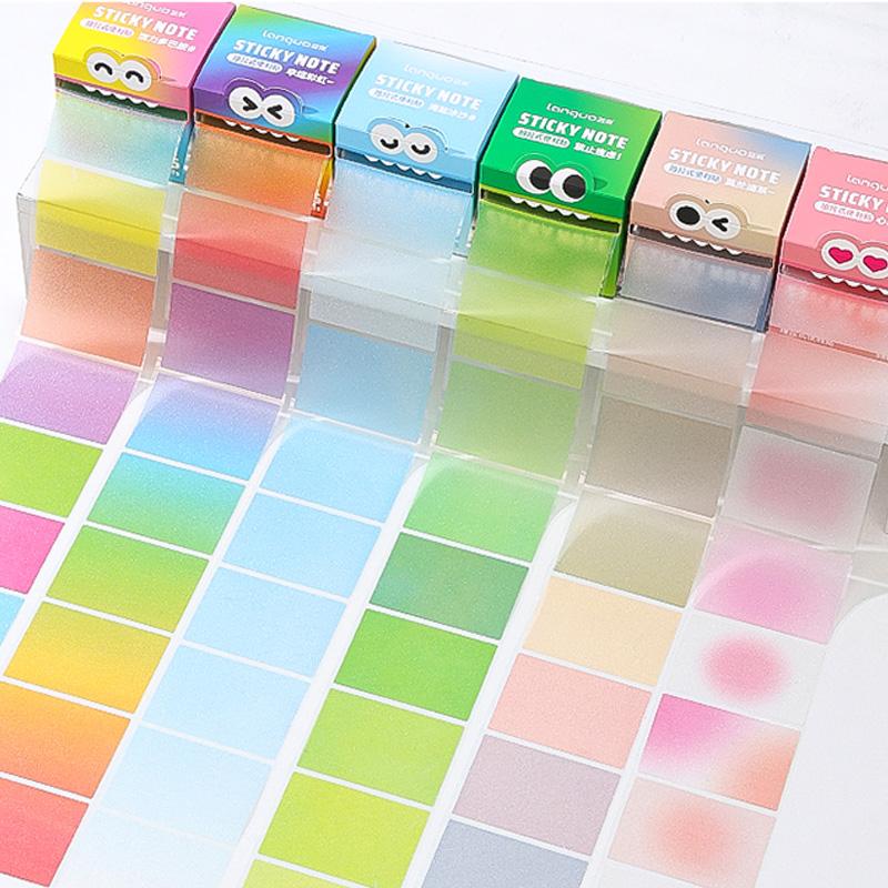 Random Color Cute Monster Pattern Sticky Notes, 105pcs/box Creative Multi-Purpose Sticky Notes, Sticky Memo Pads for Home, School and Office, Sticky Labels