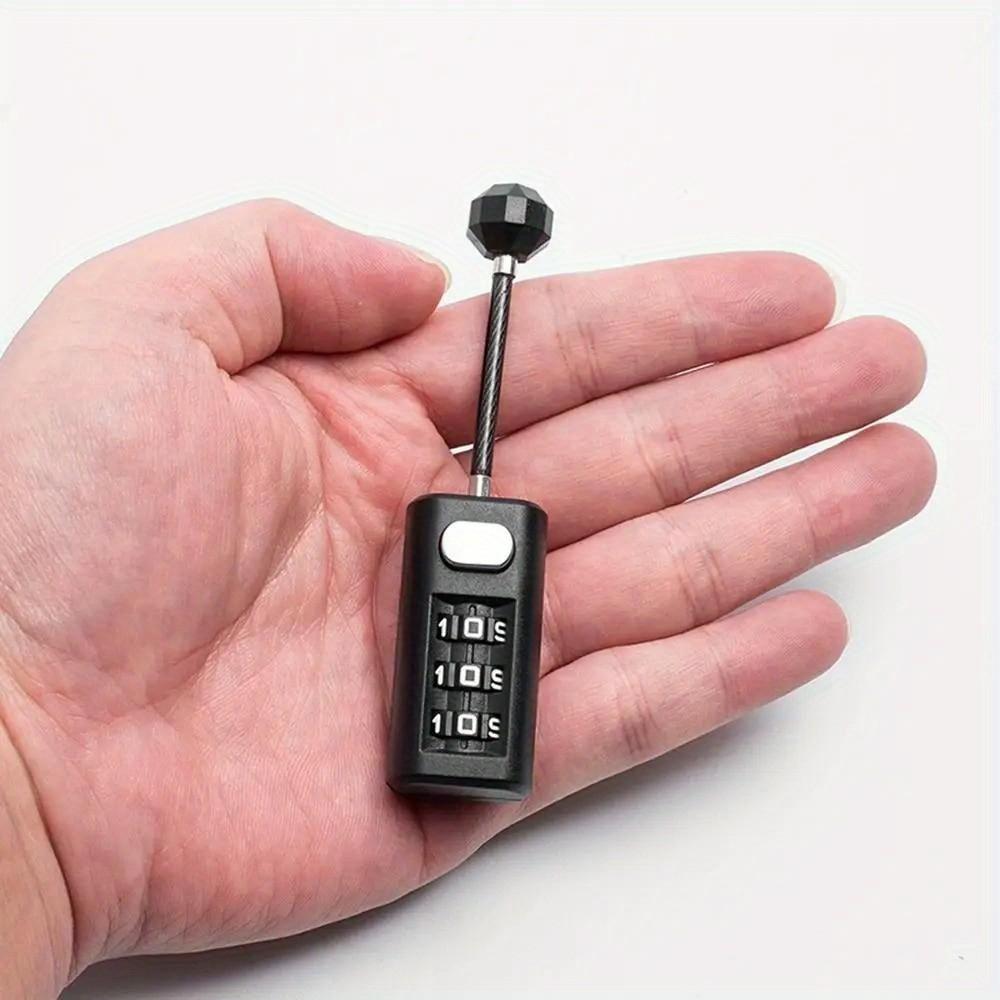 Compact Resettable Password Lock for Backpacks, Luggage, Dorm Rooms, 3-Digit Combination, Ideal for Security and Convenience