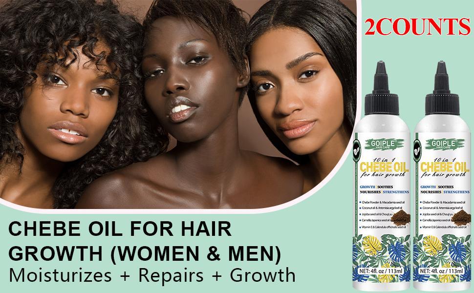 Chebe Hair Oil for All Hair Types -Natural Moisturizer Hair Oil for Healthy Scalp and Hair Growth Hydrating Thickening Haircare Moisture Repair