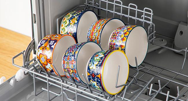 vancasso 4/6/8 Oz Ramekins Oven Safe Set of 6, Bohemian Creme Brulee Ramekins, Colorful Souffle Dishes, Pudding Custard Cups for Baking, Small Ceramic Bowls for Dipping Sauce, Ice Cream Porcelain Dinnerware