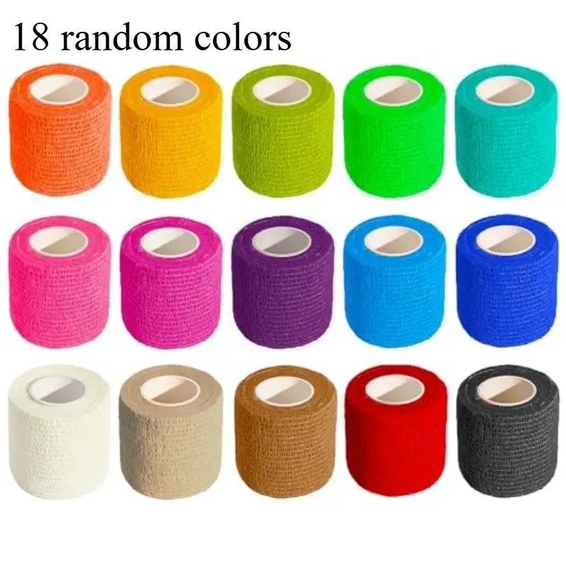 18 rolls of self-adhesive bandage, sports elastic bandage, 5 cm x 4.5 m adhesive bandage tape