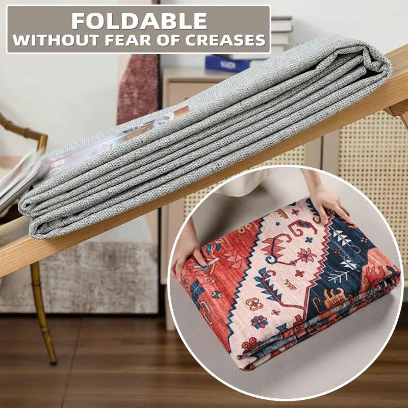 1pc Ins Modern Bedroom Plush Rug Geometric Abstract Line Living Room Decoration Carpet Earth Color Texture Washable Rug Nordic Fluffy Soft Balcony Non-slip Mat, Machine Washable Rugs, Decorative Area Rug, Home Decor Rug, Geometric Pattern Rug