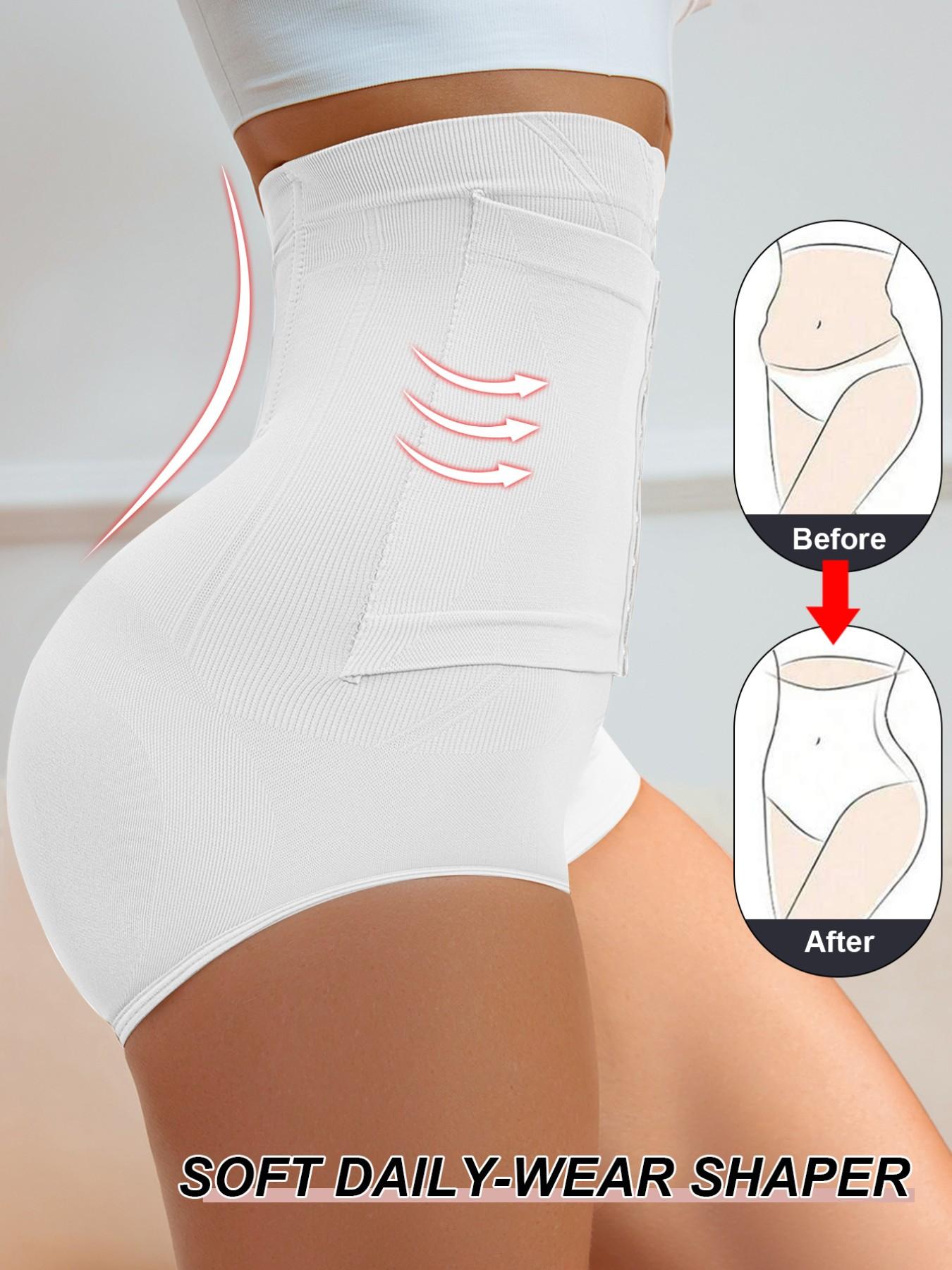 High Waist Abdominal Control Panties for Women Postpartum, Adjustable Buckle Seamless Shapewear, Plus Size Butt Lifting Tight Fit