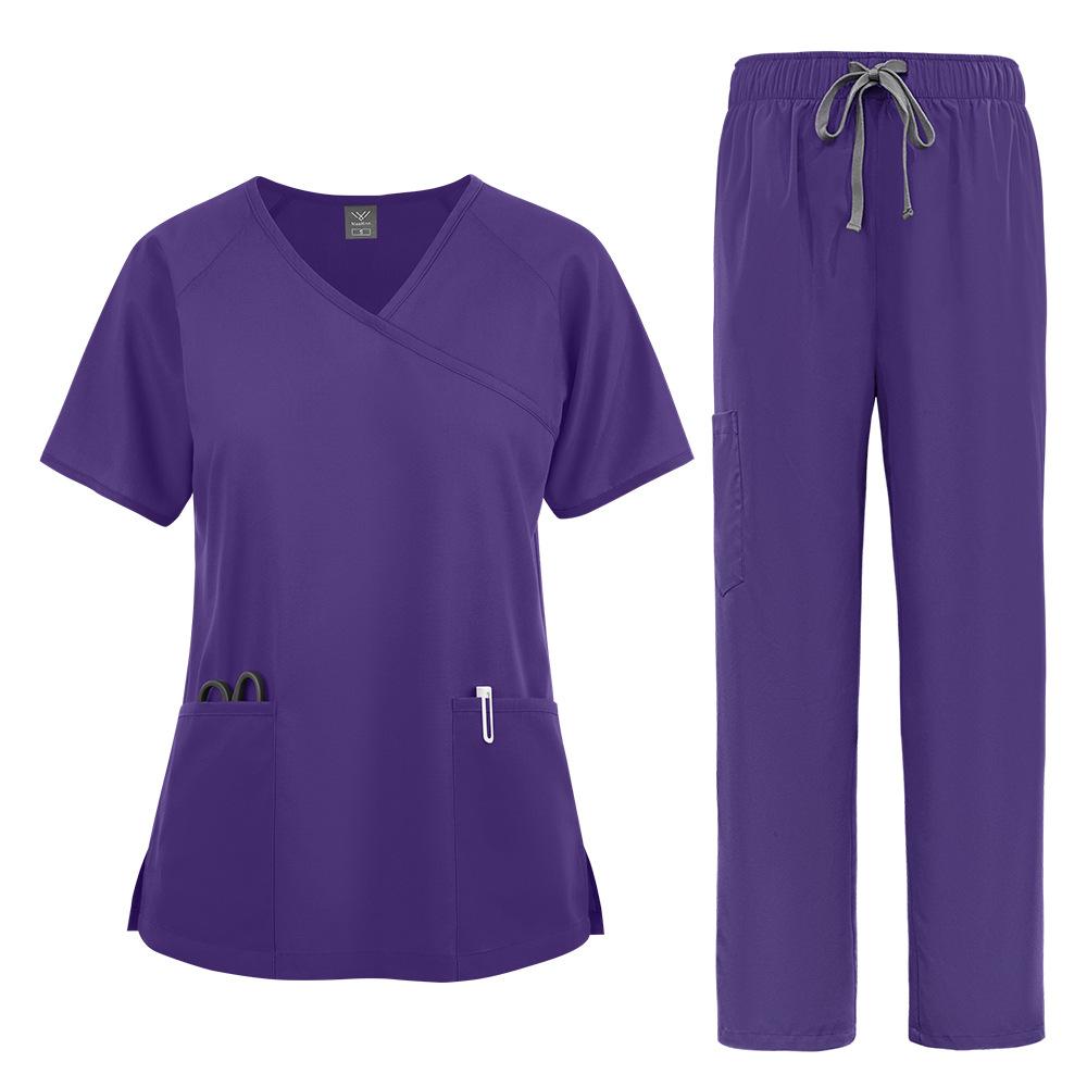 Mens Beauty Salon Postnatal Care Center Nanny Puppy Care Room Solid Color Overalls Pet Care Uniform Set Veterinary Work Clothes