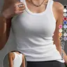 Women's Solid Color Ribbed Sports Tank Top, Elastic Ribbed Vest, Regular Fit  Comfortable Breathable Sleeveless Sports Top for Yoga Gym Workout, Ladies Sportswear Exercise Clothing for All Seasons