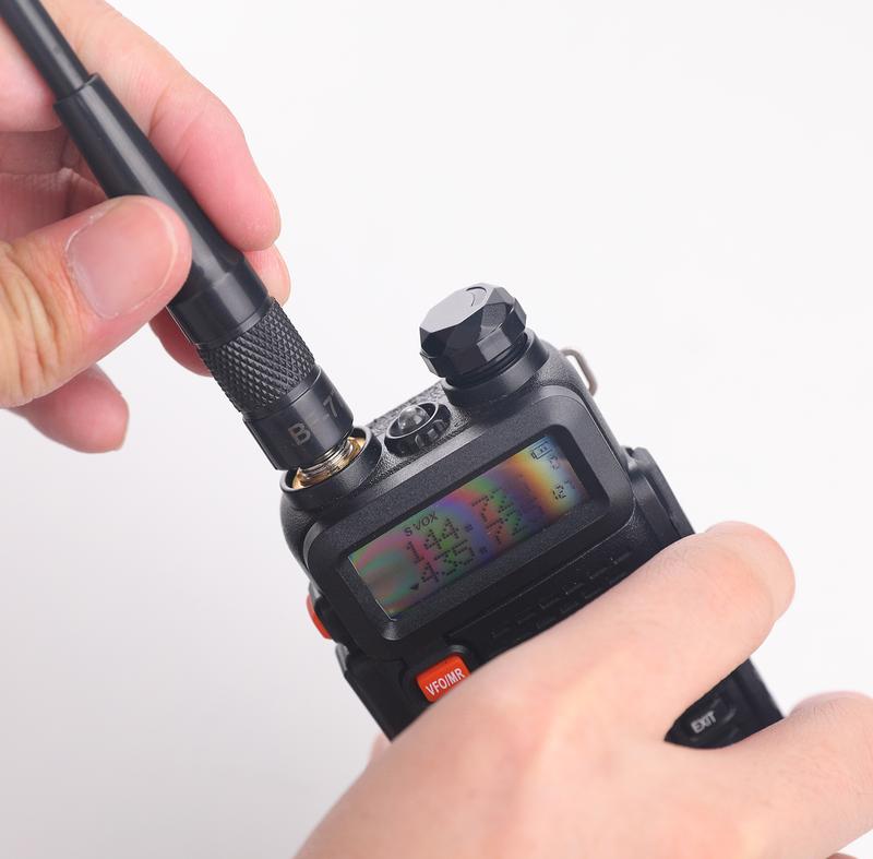 Baofeng Radio BF-771 Upgraded Antenna 14.96Inch Dual Band VHF/UHF High Gain Soft Whip Antenna for Baofeng Walkie Talkie UV-5R(All),UV-K5PLUS,BF-F8HP, BF-F8TD,UV-82(All) BF-888S UV-10R BF-H6/H7 TP-8Plus Audio Products Wireless New Version