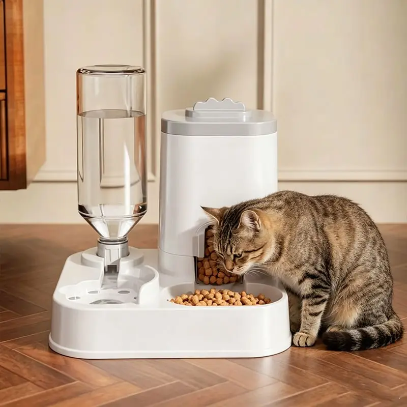 Two-In-One Automatic Pet Feeder for Dogs and Cats, Large Capacity Water and Food Dispenser, Auto Feed and Watering Machine for Pets