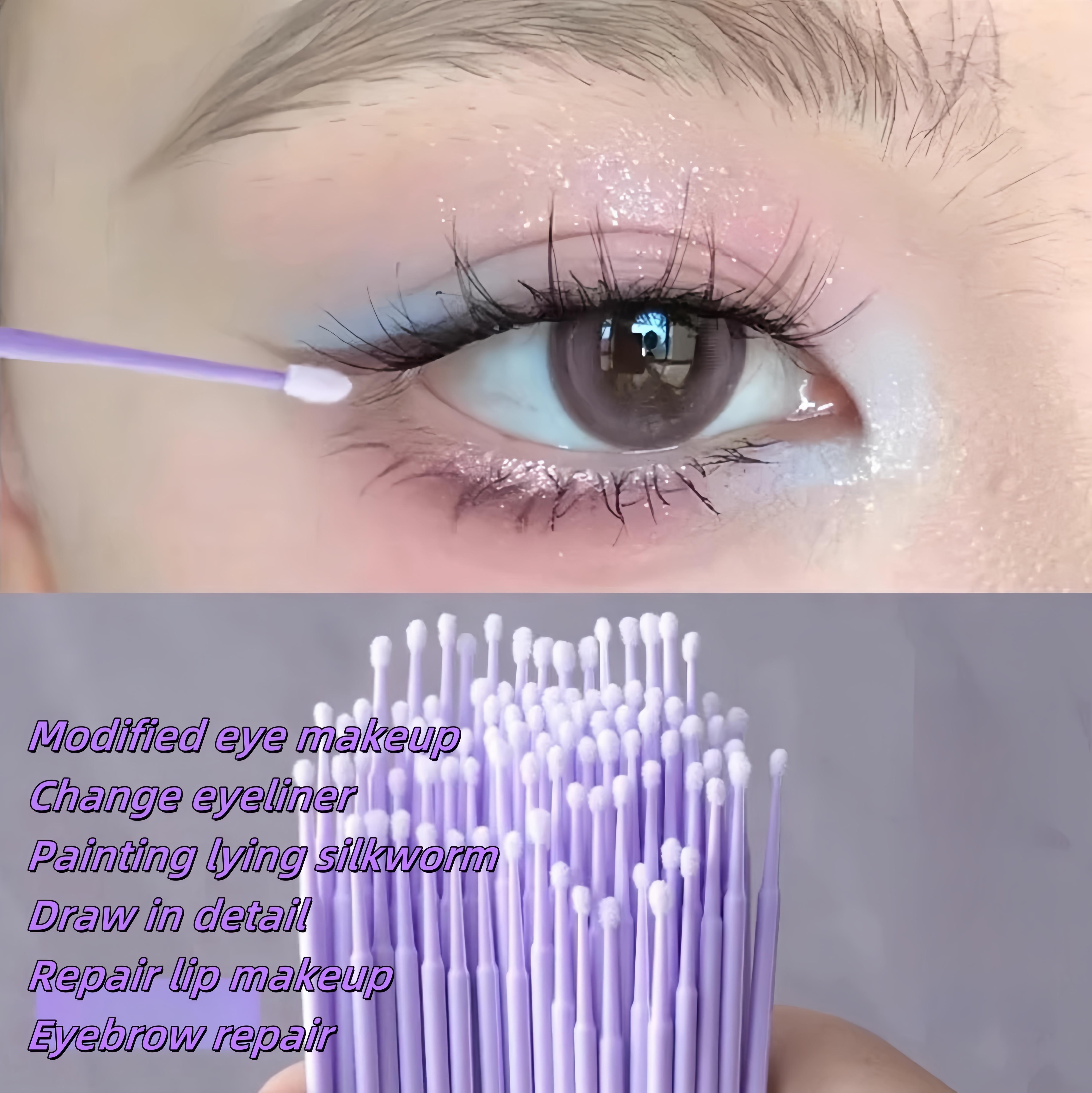 100pcs Disposable Multi-Functional Micro Cotton Swabs for Summer Makeup Disposable Mascara Wand Cosmetics