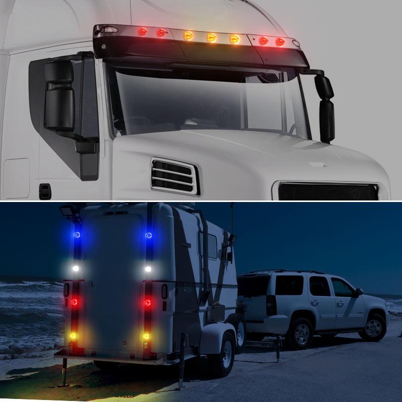 1/2PCS Lorry Side Light Car Truck Side Marker Signal Indicator Trailer Watermelon Lamp LED Waterproof 12V24V Car Clearance Light