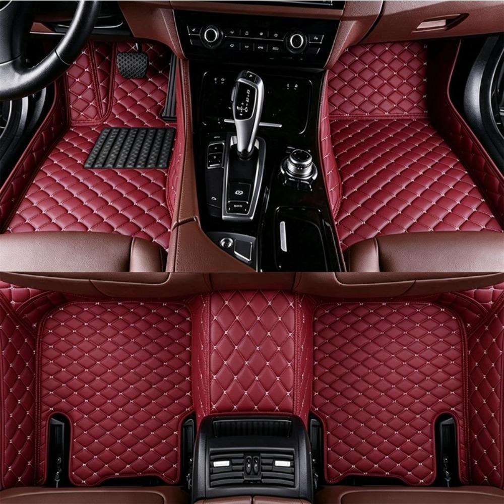 FOR Toyota Tacoma 2005–2015  Model Year PU Leather Full-Coverage Car Floor Mats, Left-Hand Drive [Exquisite Embroidery] Car Floor Mats, All-Weather Use, Modern Car Accessories, Car Floor Liners, Car Accessories