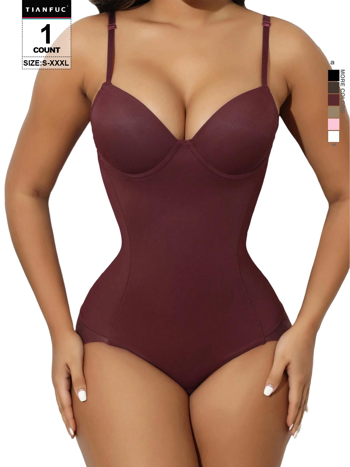 Women's Solid Color Seamless Tummy Tuck Underwear Bodysuit, Casual Comfy Breathable Shaper, Women's Shapewear for Daily Wear