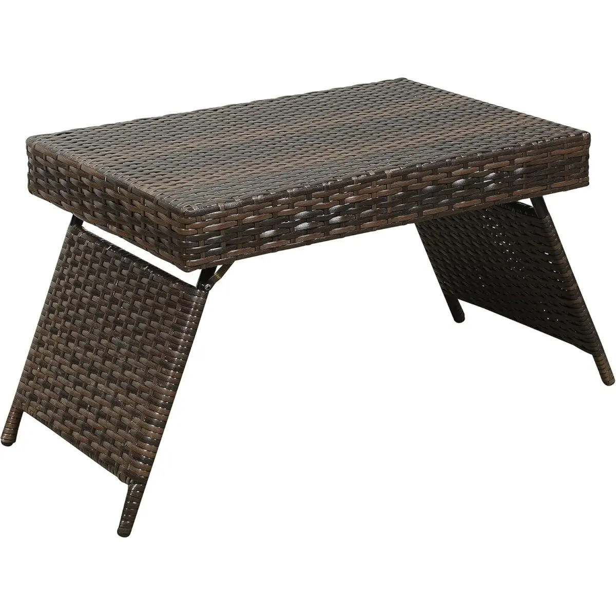 Portable Folding Wicker Table