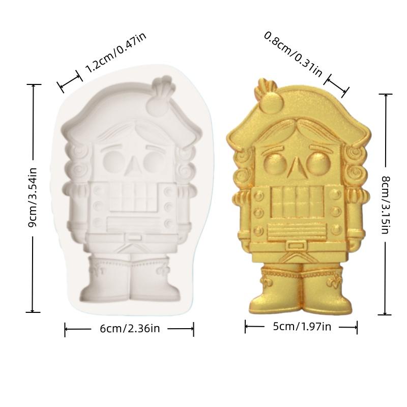 Classic Nutcracker Shape Mold High Precision Holiday Theme Chocolate Fondant Decoration Silicone Mould